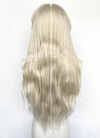 Frozen Elsa Pastel Ash Blonde Wavy Yaki Lace Front Synthetic Wig LF6168
