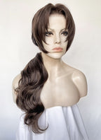 Tomb Raider Lara Croft Brunette Braided Lace Front Synthetic Hair Wig LF6169