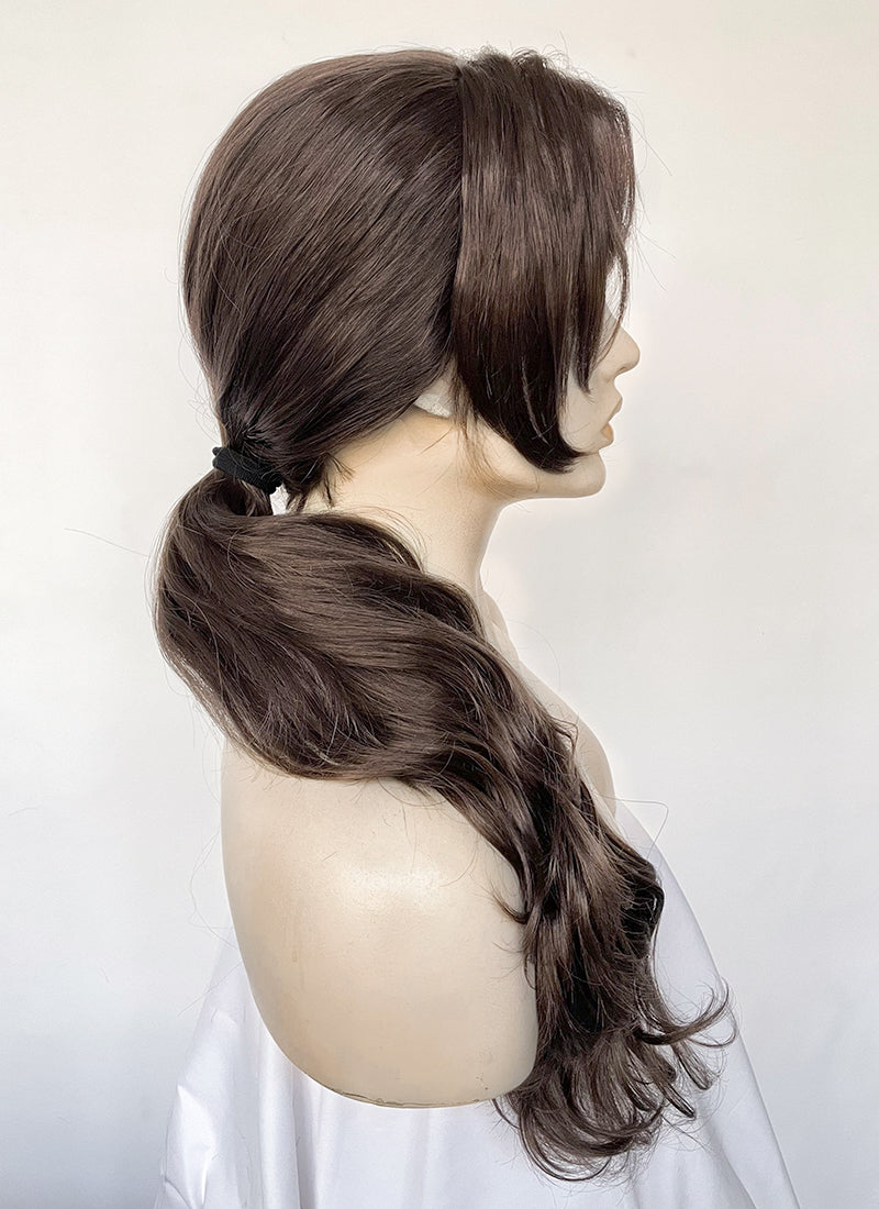 Tomb Raider Lara Croft Brunette Braided Lace Front Synthetic Hair Wig LF6169
