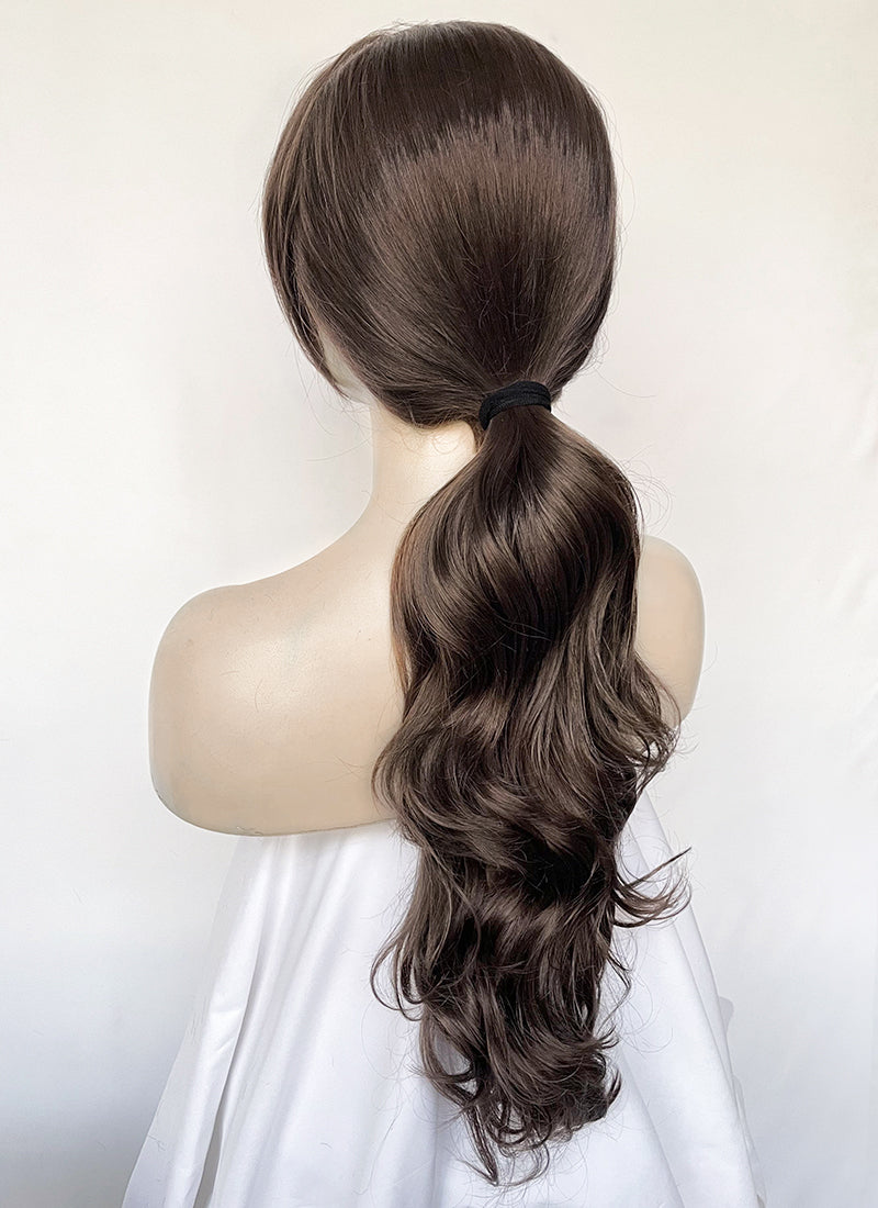 Tomb Raider Lara Croft Brunette Braided Lace Front Synthetic Hair Wig LF6169