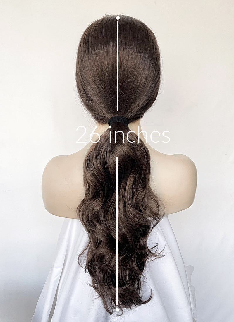 Tomb Raider Lara Croft Brunette Braided Lace Front Synthetic Hair Wig LF6169