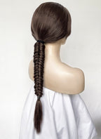 Tomb Raider Lara Croft Brunette Braided Lace Front Synthetic Hair Wig LF6170