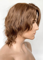 Critical Role The Mighty Nein Caleb Widogast Brown Wavy Lace Front Synthetic Men's Wig LF6171