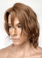 Critical Role The Mighty Nein Caleb Widogast Brown Wavy Lace Front Synthetic Men's Wig LF6171