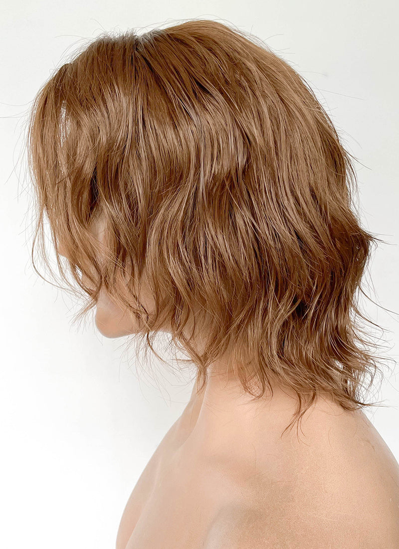 Critical Role The Mighty Nein Caleb Widogast Brown Wavy Lace Front Synthetic Men's Wig LF6171