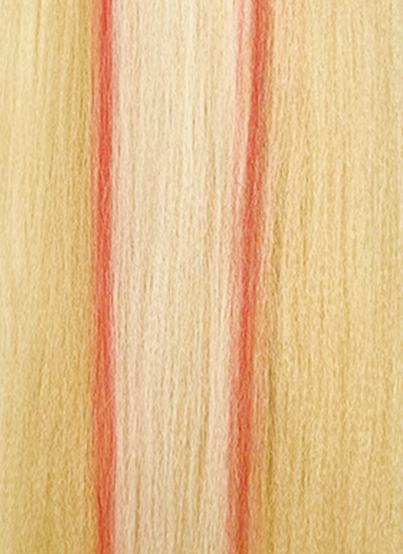 Hazbin Hotel Charlie Morningstar Blonde Mixed Red Straight Yaki Lace Front Synthetic Wig LF6173