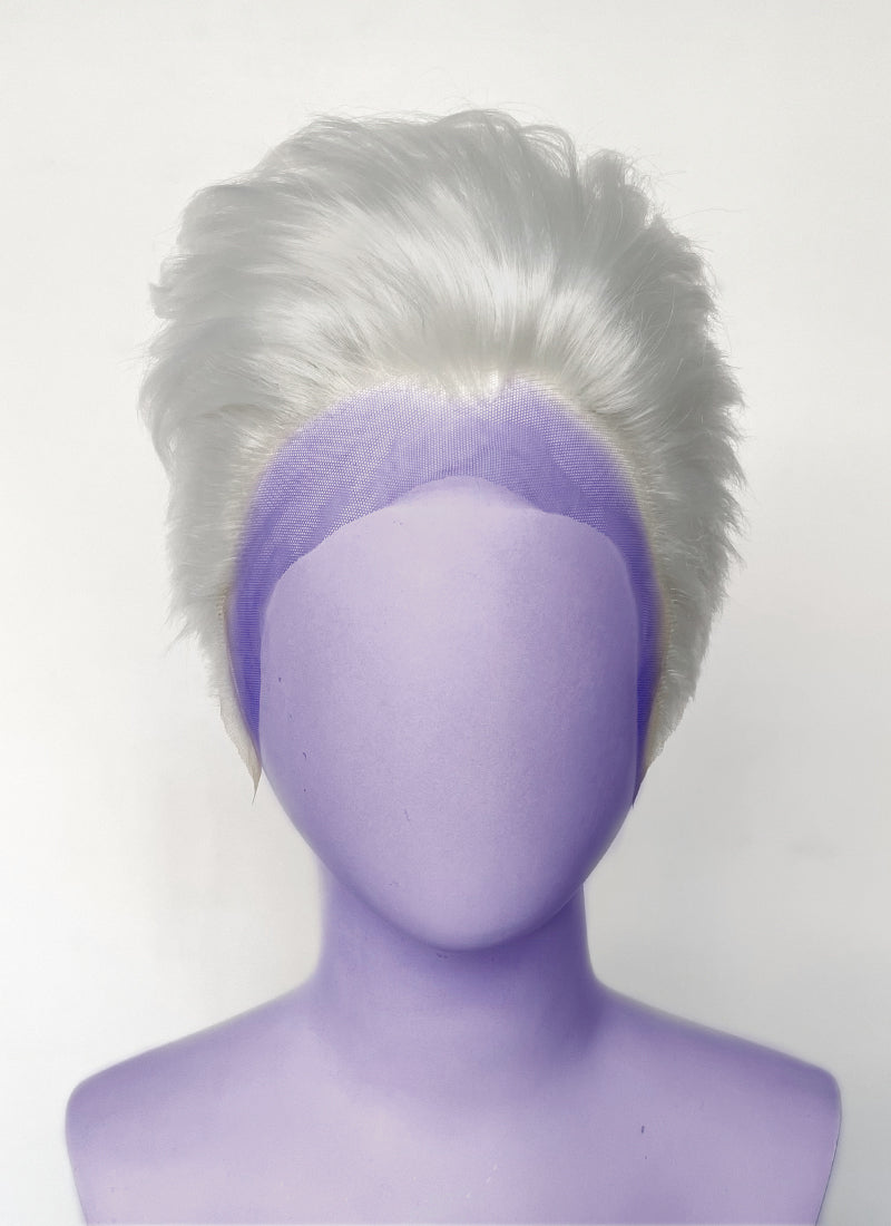 Critical Role Essek Thelyss White Straight Lace Front Synthetic Men's Wig LF6175