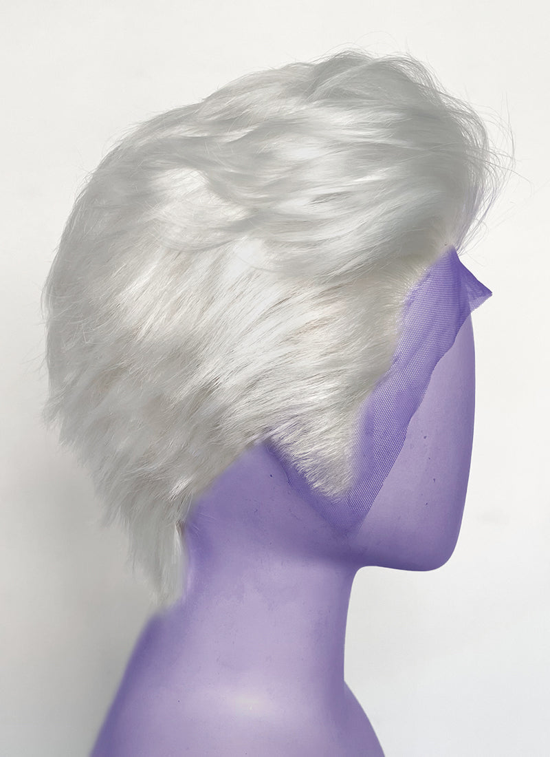 Critical Role Essek Thelyss White Straight Lace Front Synthetic Men's Wig LF6175