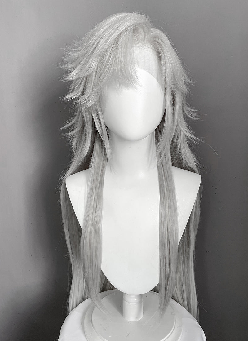 Love and Deepspace Sylus Pastel Light Grey Straight Lace Front Synthetic Men's Wig LF6177