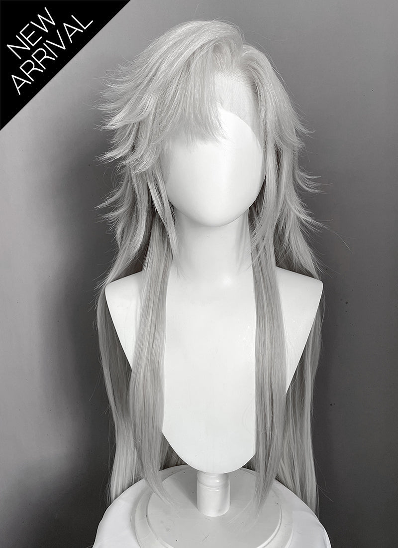 Love and Deepspace Sylus Pastel Light Grey Straight Lace Front Synthetic Men's Wig LF6177