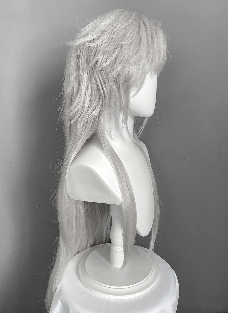 Love and Deepspace Sylus Pastel Light Grey Straight Lace Front Synthetic Men's Wig LF6177