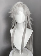 Love and Deepspace Sylus Pastel Light Grey Straight Lace Front Synthetic Men's Wig LF6177