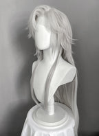 Love and Deepspace Sylus Pastel Light Grey Straight Lace Front Synthetic Men's Wig LF6177