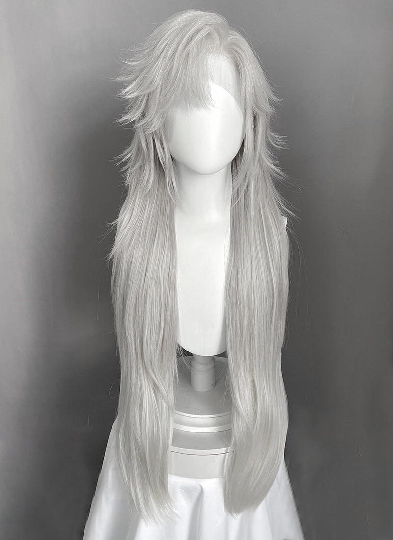 Love and Deepspace Sylus Pastel Light Grey Straight Lace Front Synthetic Men's Wig LF6177