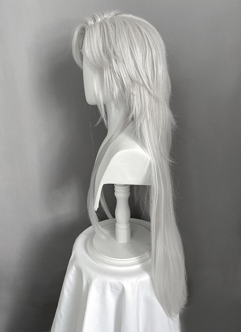 Love and Deepspace Sylus Pastel Light Grey Straight Lace Front Synthetic Men's Wig LF6177