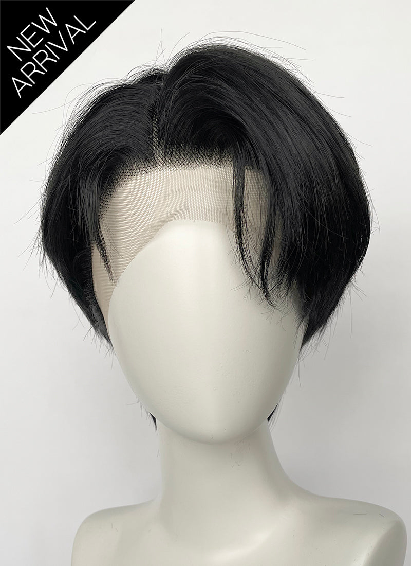 Jujutsu Kaisen Yuta Okkotsu Jet Black Straight Lace Front Synthetic Men's Wig LF6179