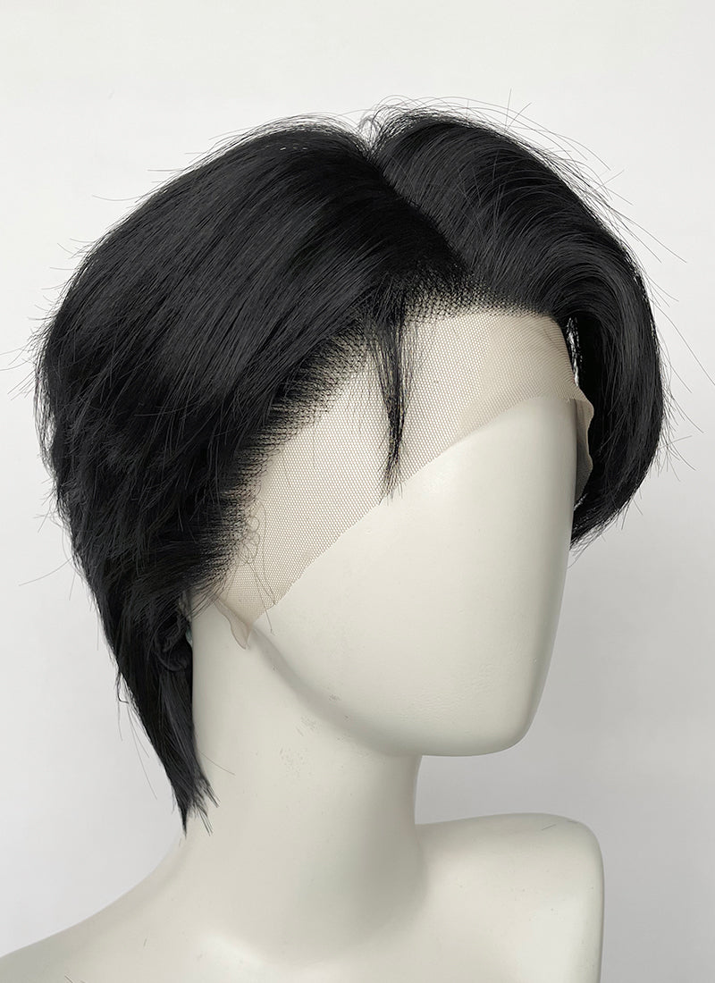 Jujutsu Kaisen Yuta Okkotsu Jet Black Straight Lace Front Synthetic Men's Wig LF6179
