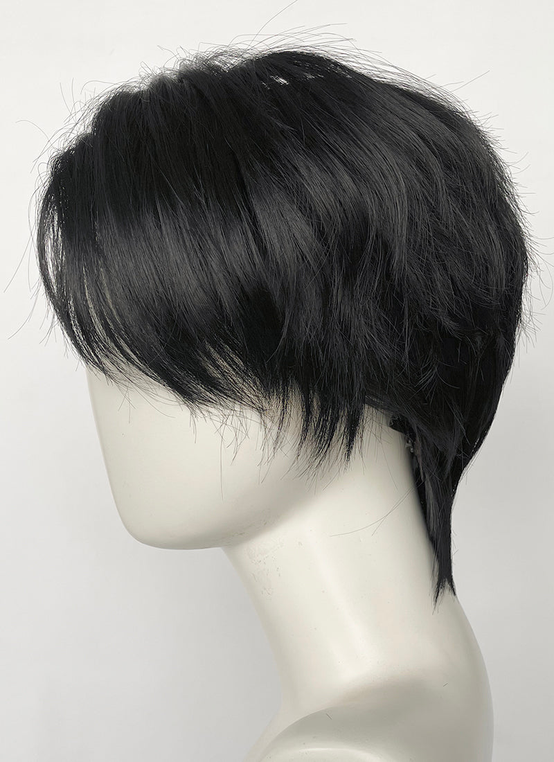 Jujutsu Kaisen Yuta Okkotsu Jet Black Straight Lace Front Synthetic Men's Wig LF6179