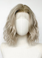 Resident Evil Requiem Grace Ashcrof Ash Blonde With Brown Roots Wavy Lace Front Synthetic Hair Wig LF6181