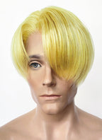 One Piece Sanji Yellow Straight Lace Front Synthetic Men's Wig LF6182