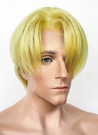 One Piece Sanji Yellow Straight Lace Front Synthetic Men's Wig LF6182