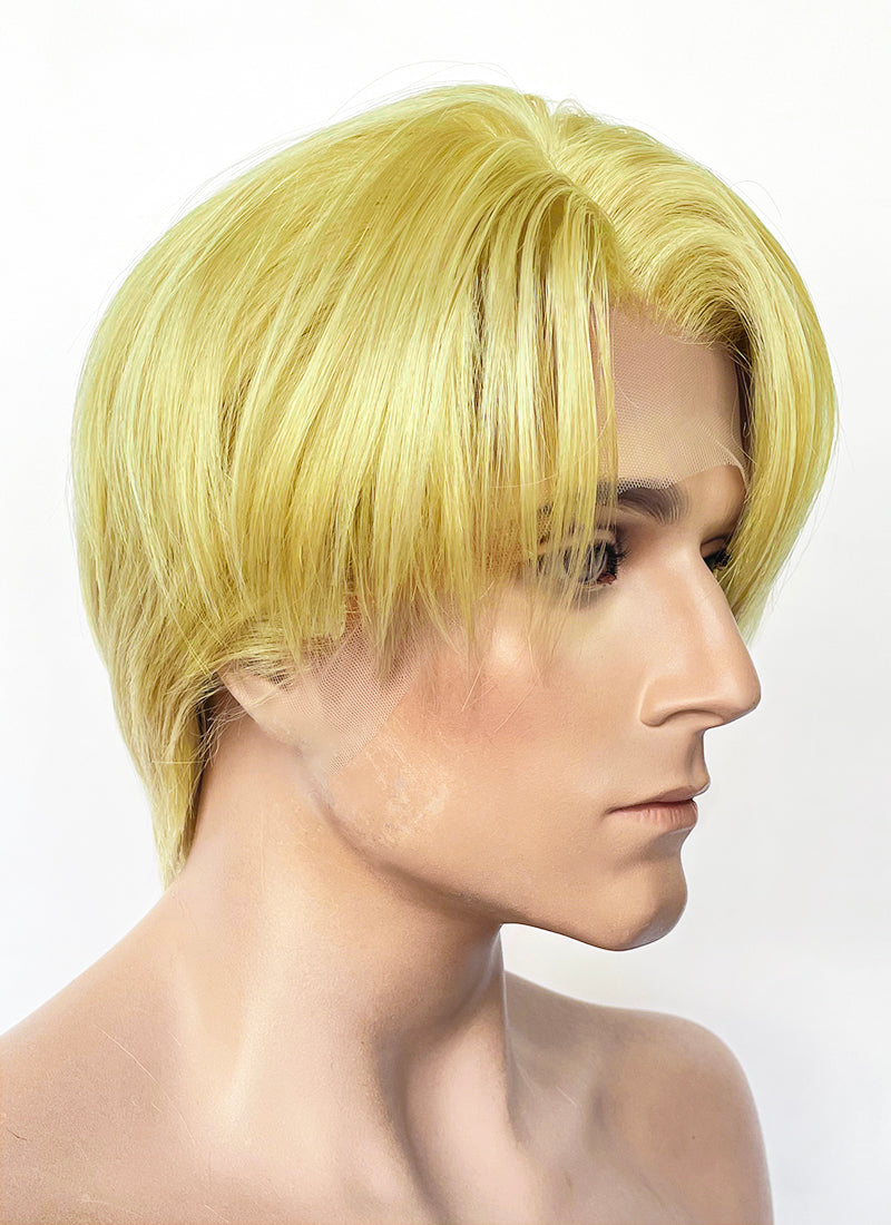 One Piece Sanji Yellow Straight Lace Front Synthetic Men's Wig LF6182