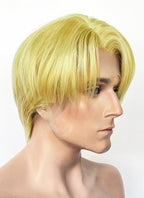 One Piece Sanji Yellow Straight Lace Front Synthetic Men's Wig LF6182