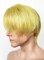One Piece Sanji Yellow Straight Lace Front Synthetic Men's Wig LF6182