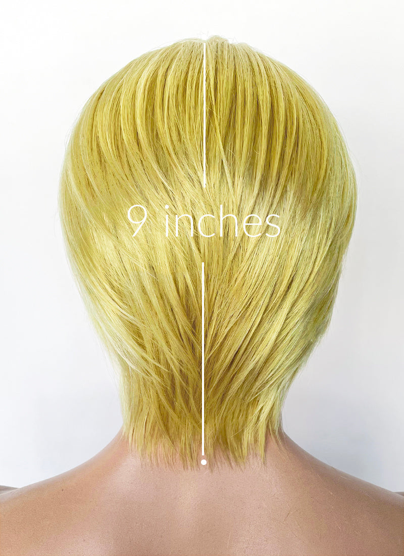 One Piece Sanji Yellow Straight Lace Front Synthetic Men's Wig LF6182