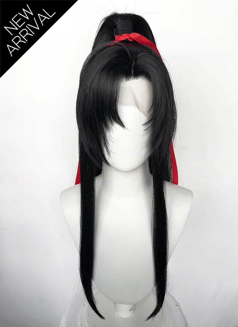 Mo Dao Zu Shi Grandmaster of Demonic Cultivation Wei Wuxian Jet Black Ponytail Lace Front Wig LF6184