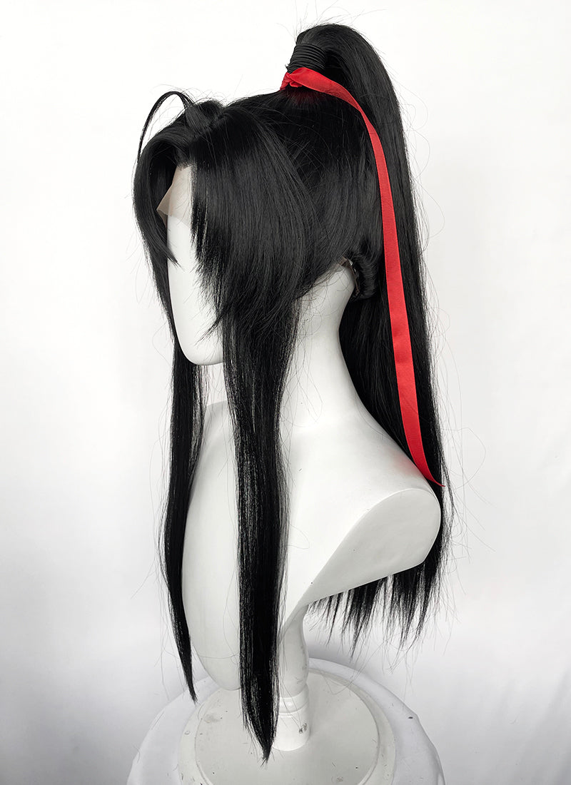 Mo Dao Zu Shi Grandmaster of Demonic Cultivation Wei Wuxian Jet Black Ponytail Lace Front Wig LF6184