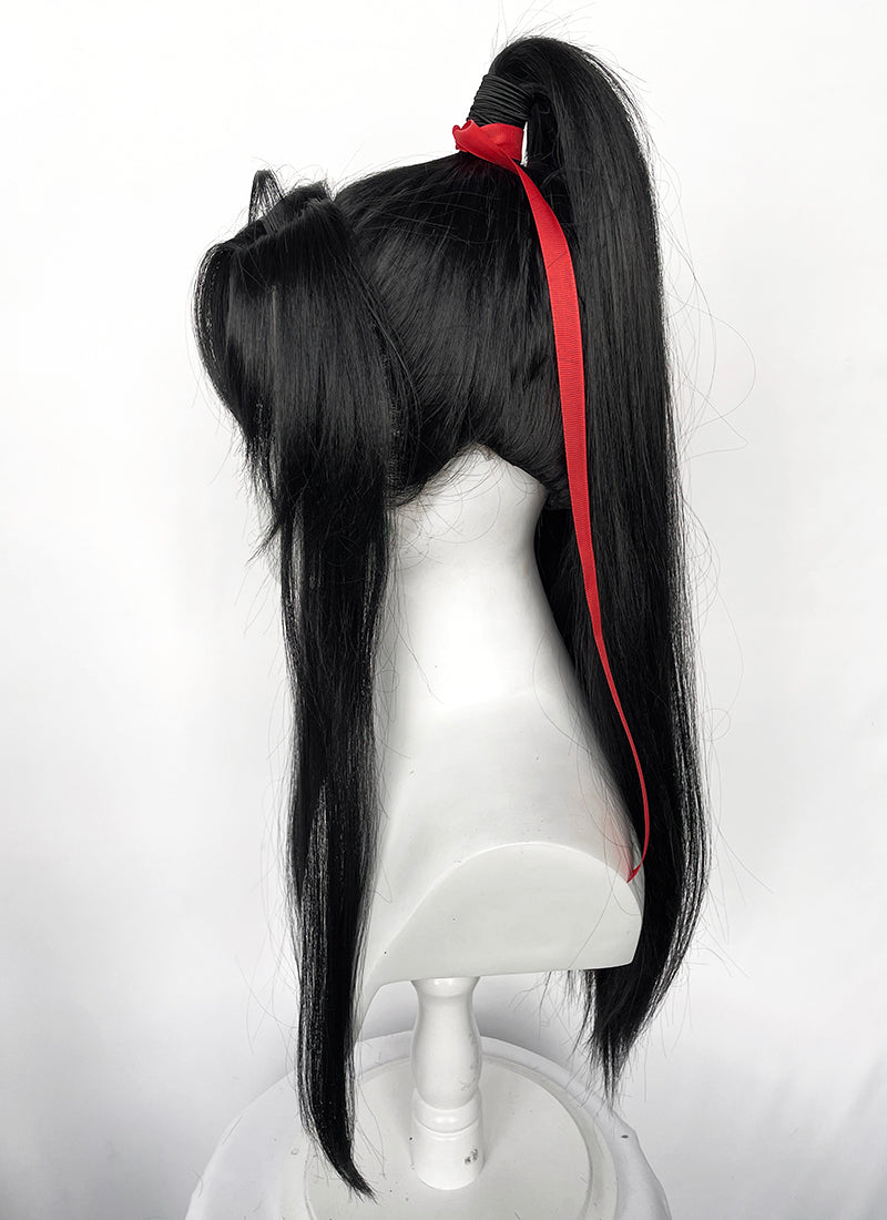 Mo Dao Zu Shi Grandmaster of Demonic Cultivation Wei Wuxian Jet Black Ponytail Lace Front Wig LF6184