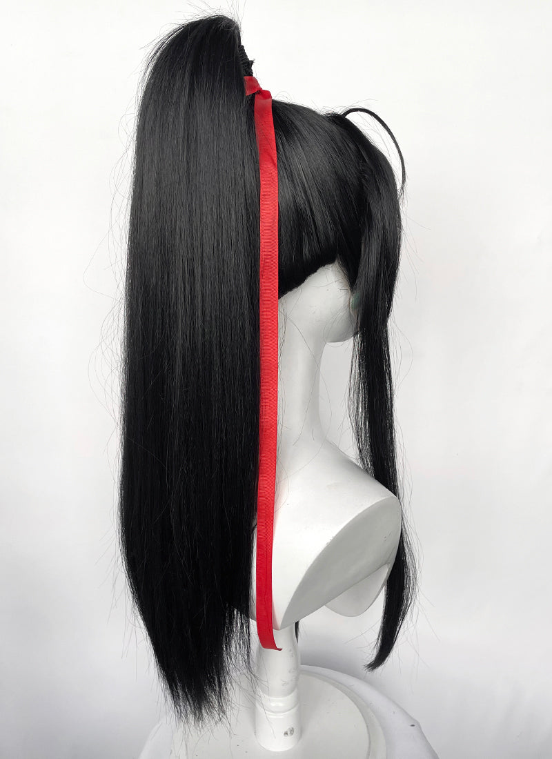 Mo Dao Zu Shi Grandmaster of Demonic Cultivation Wei Wuxian Jet Black Ponytail Lace Front Wig LF6184