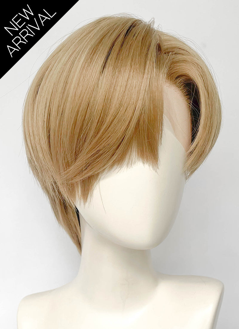 BEASTARS Louis Mixed Blonde Straight Lace Front Synthetic Men's Wig LF6185