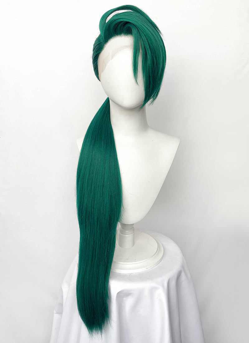 Pokemon Scarlet Pokemon Violet Rika Green Ponytail Lace Front Wig LF6187
