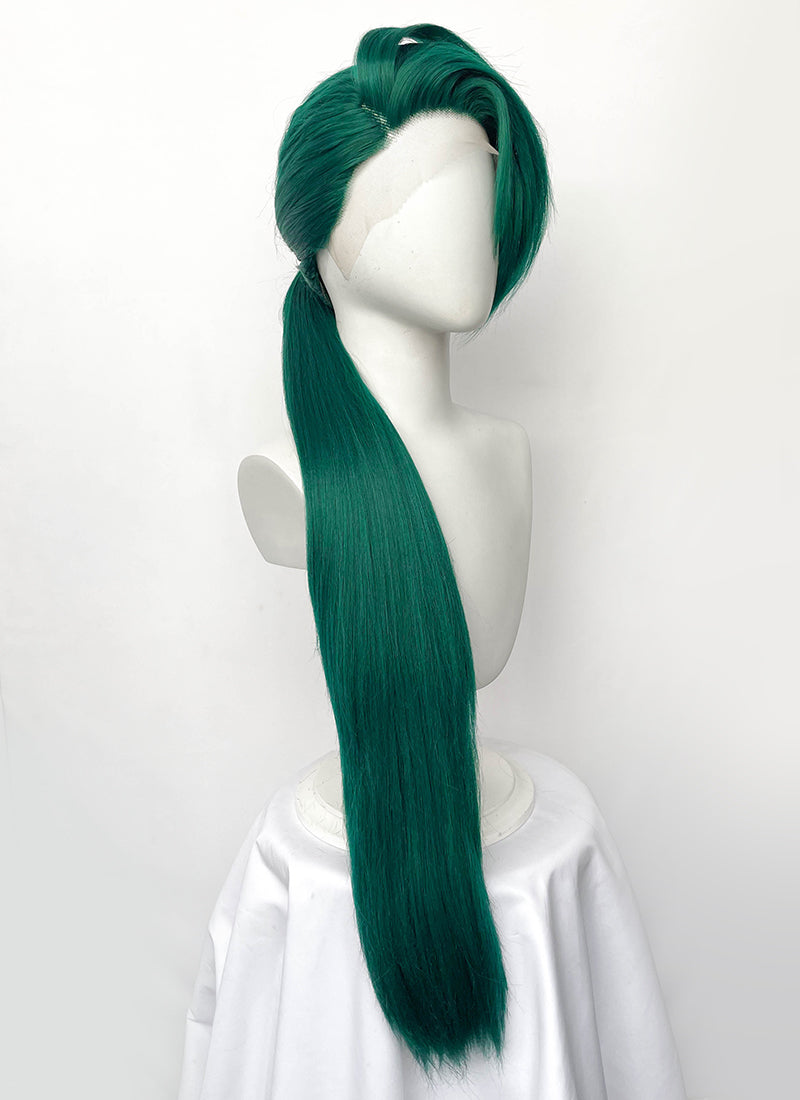 Pokemon Scarlet Pokemon Violet Rika Green Ponytail Lace Front Wig LF6187