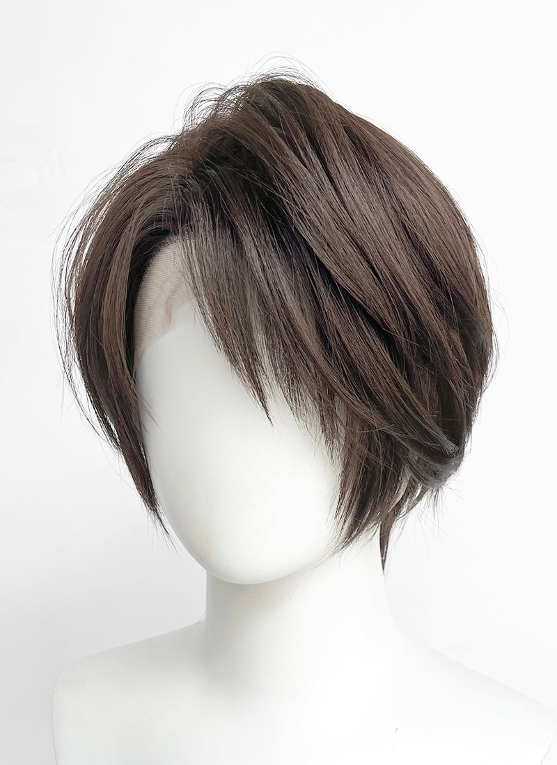 Final Fantasy VIII Squall Leonhart Brunette Straight Lace Front Synthetic Men's Wig LF6189