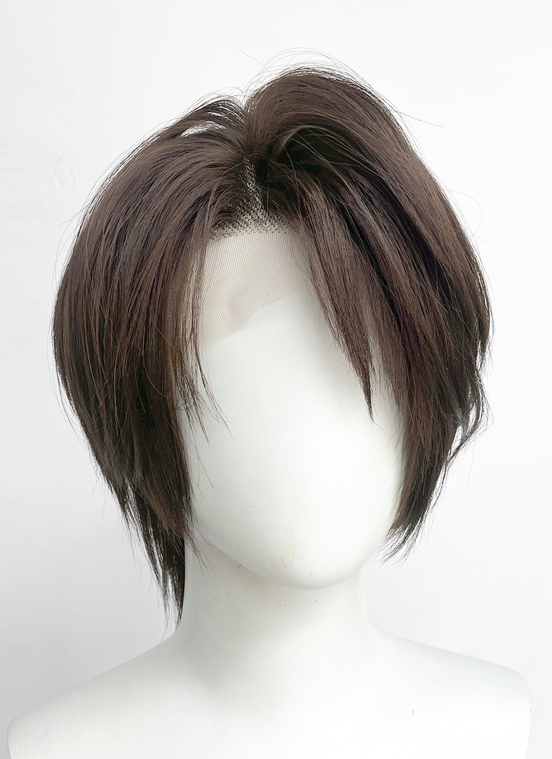 Final Fantasy VIII Squall Leonhart Brunette Straight Lace Front Synthetic Men's Wig LF6189