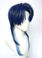 Dark Moon: THE BLOOD ALTAR SOLON Straight Two Tone Blue Lace Front Synthetic Wig LF6190