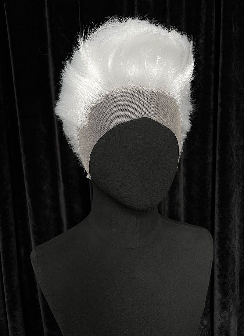 Critical Role The Legend of Vox Machina Percy Straight Pure White 13" x 5" Lace Top Synthetic Men's Wig LF6196