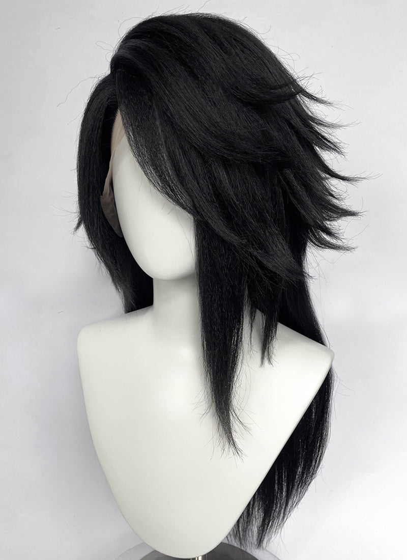 Final Fantasy Vincent Valentine Black Straight Lace Front Synthetic Men's Wig LF6198