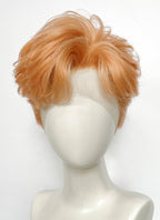 Pastel Orange Wavy Lace Front Synthetic Men's Wig LF6199