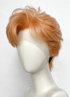 Pastel Orange Wavy Lace Front Synthetic Men's Wig LF6199