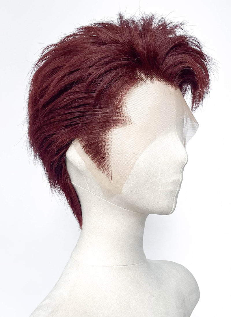 Love and Deepspace Valko Straight Cherry Red Lace Front Synthetic Men's Wig LF6200