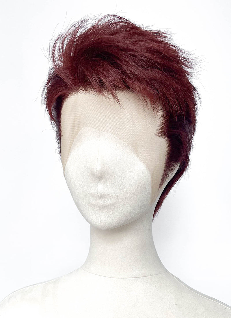 Love and Deepspace Valko Straight Cherry Red Lace Front Synthetic Men's Wig LF6200