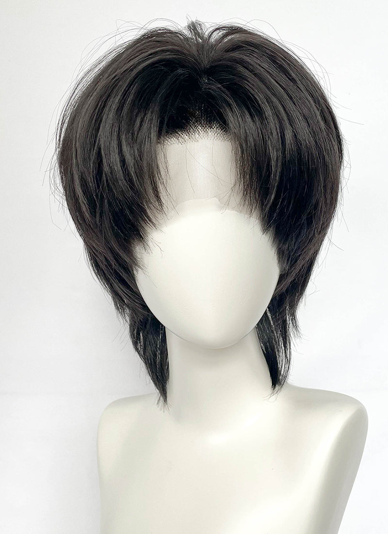 Black Straight Lace Front Synthetic Hair Wig LF6201