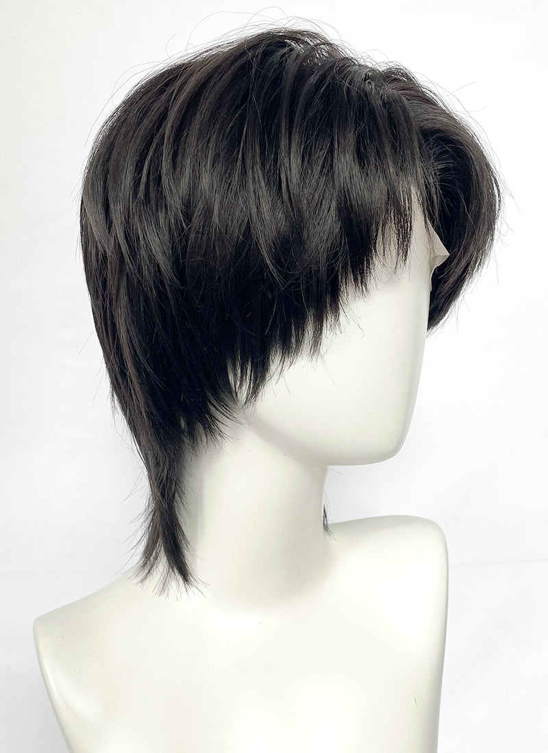 Black Straight Lace Front Synthetic Hair Wig LF6201