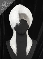 White Straight Lace Front Synthetic Men's Wig LF6203