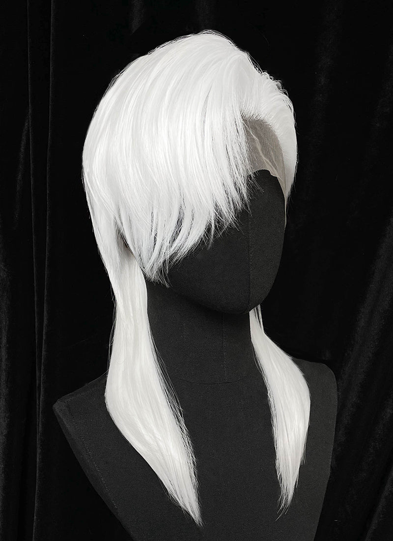 White Straight Lace Front Synthetic Men's Wig LF6203