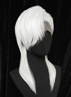 White Straight Lace Front Synthetic Men's Wig LF6203